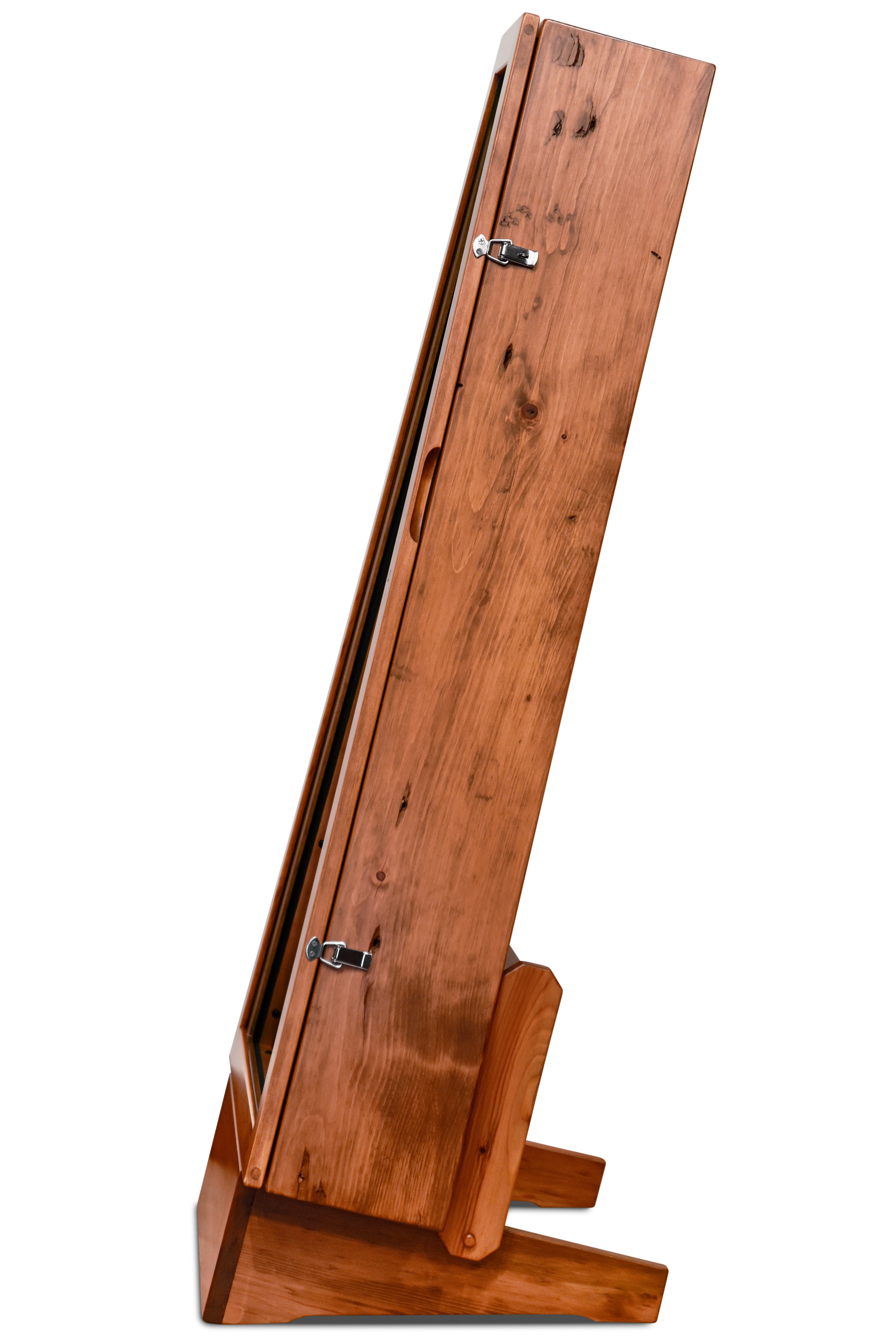 ClimaStand Triangle Humidor with Base - 300 Year Old Reclaimed Wood with Sealy Stain