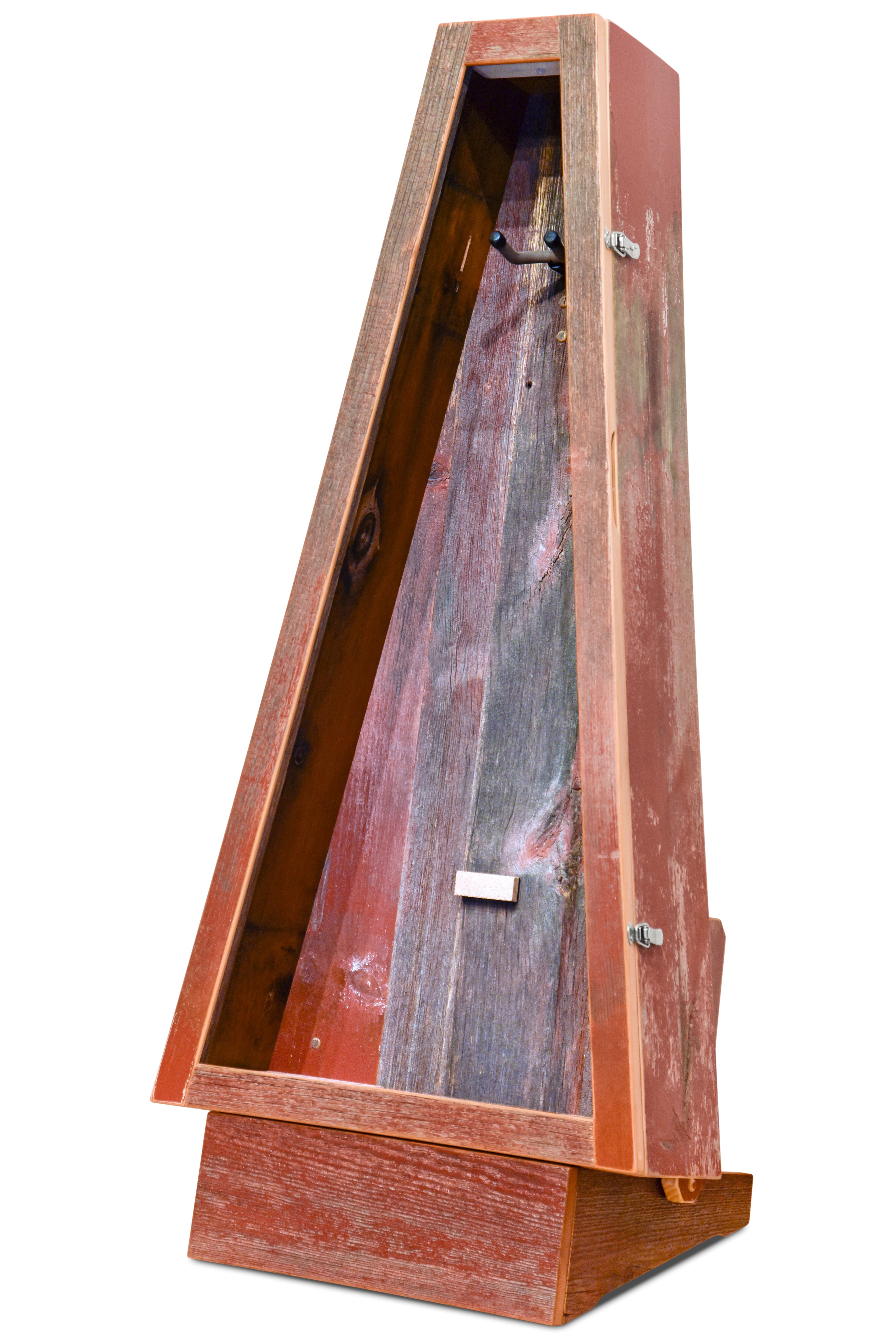 ClimaStand Triangle Humidor with Base - Reclaimed Barnwood (Red)