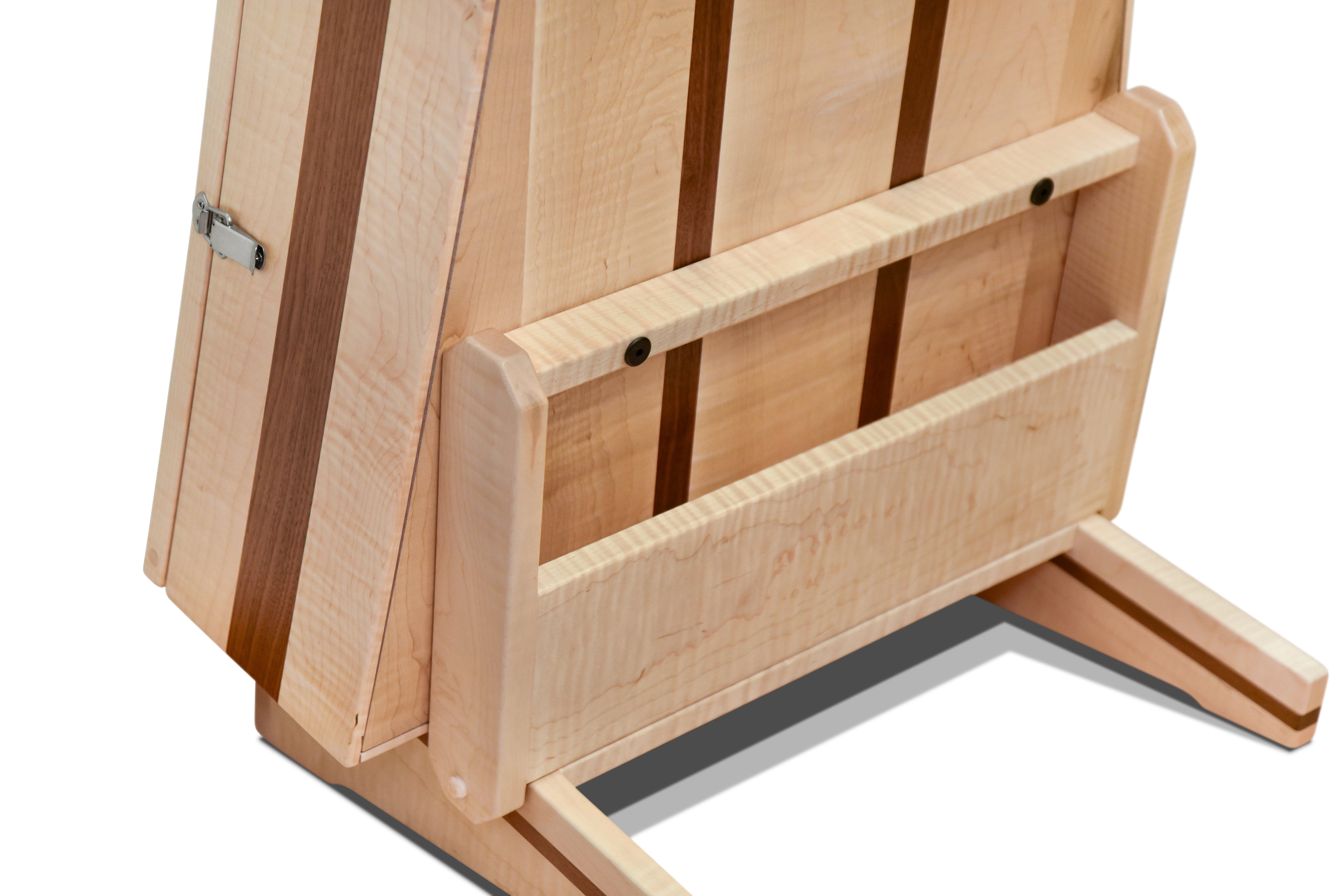 ClimaStand Triangle Humidor with Base - Flamed Maple with Walnut