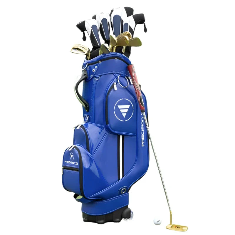 All in One Golf Package: Waterproof PU Stand Bag with Wheel
