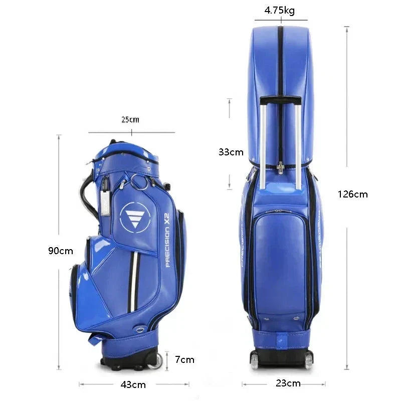 All in One Golf Package: Waterproof PU Stand Bag with Wheel