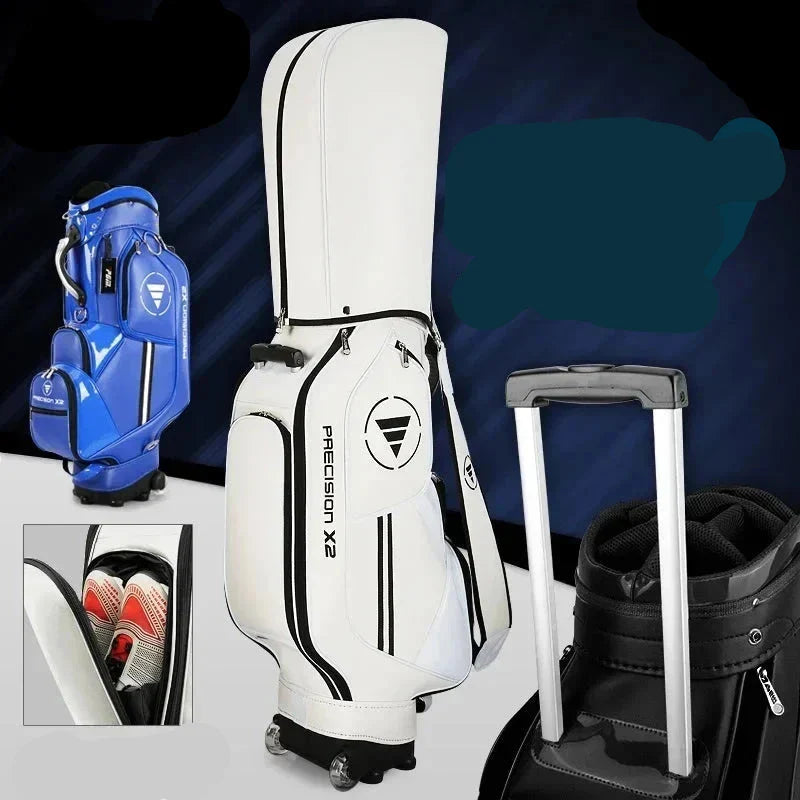 All in One Golf Package: Waterproof PU Stand Bag with Wheel