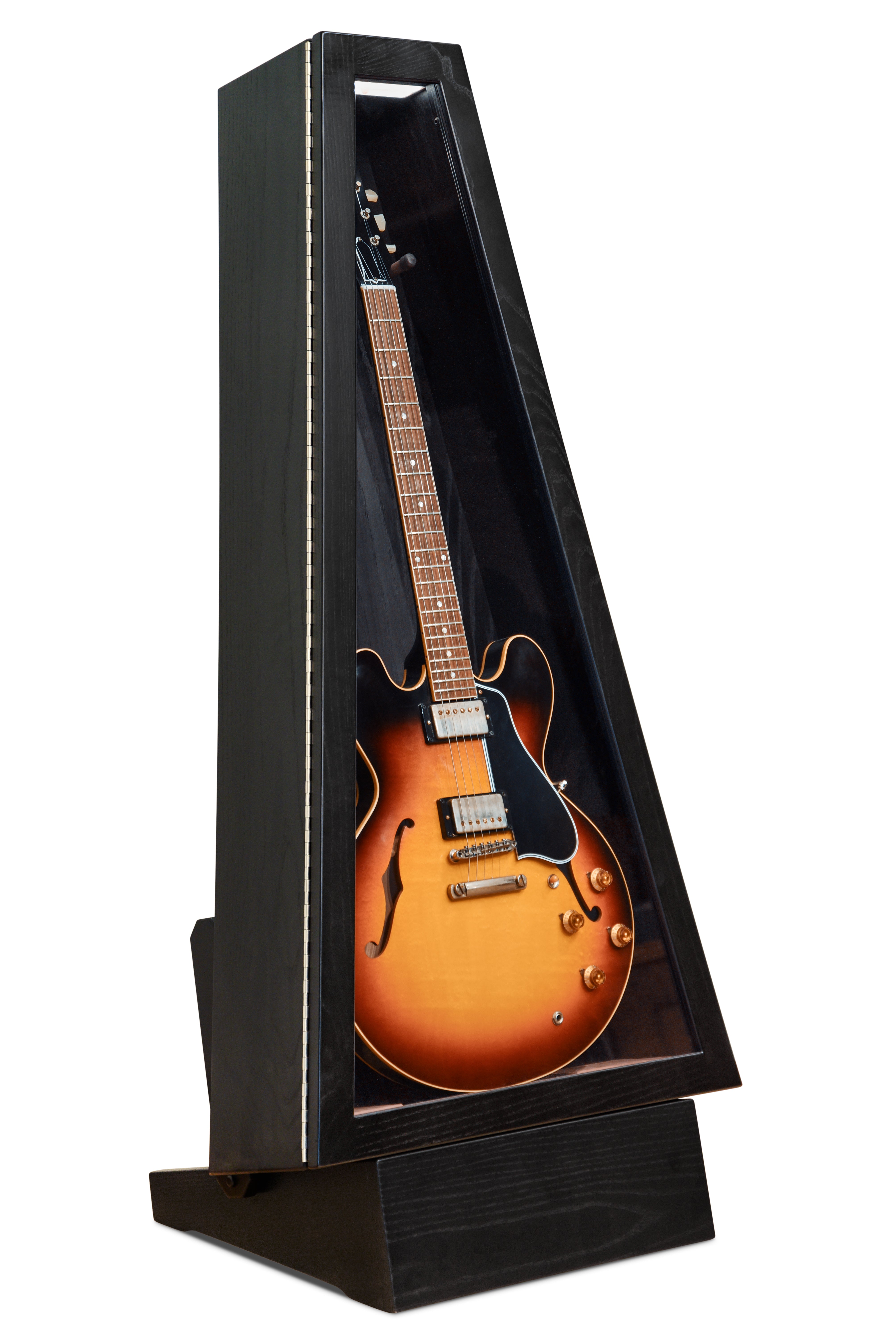 ClimaStand Triangle Humidor with Base - Northern White Ash with Piano Black