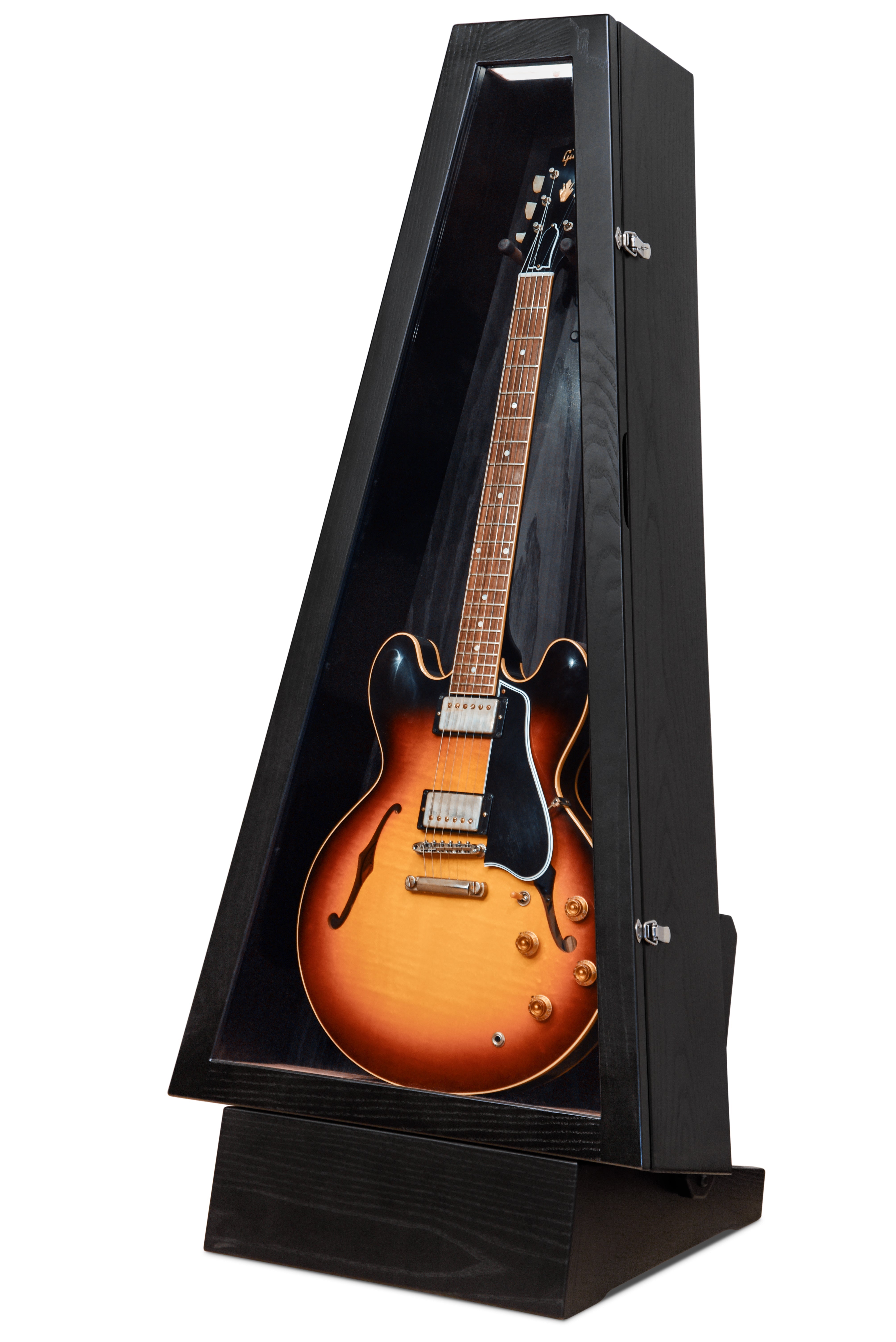 ClimaStand Triangle Humidor with Base - Northern White Ash with Piano Black