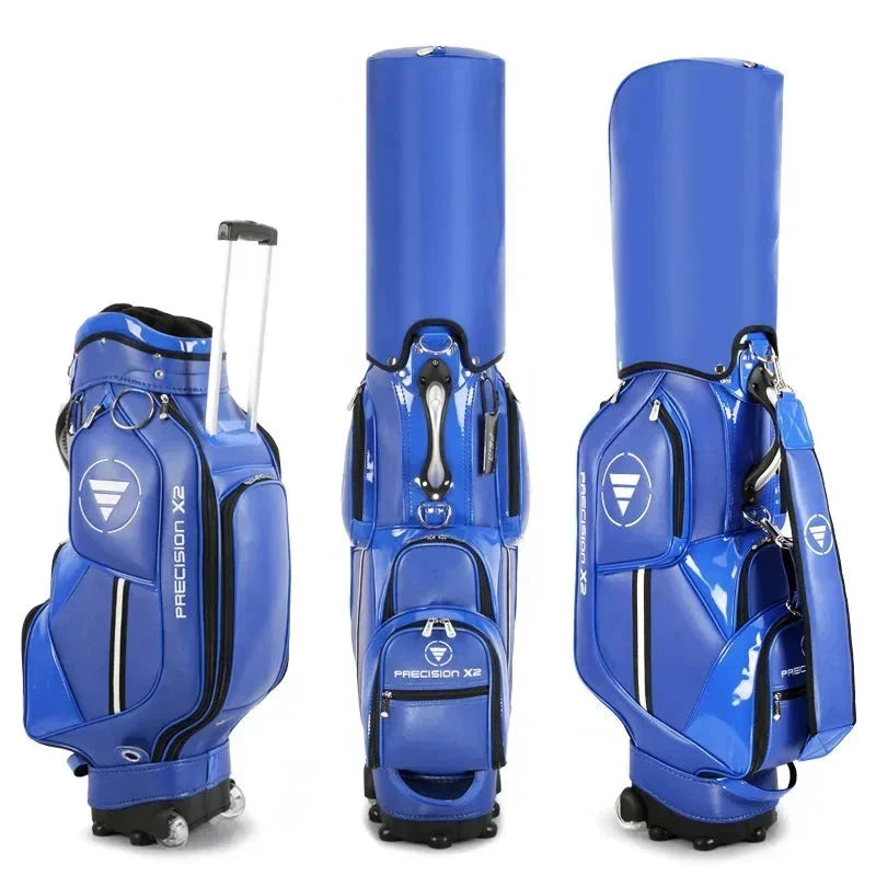 All in One Golf Package: Waterproof PU Stand Bag with Wheel